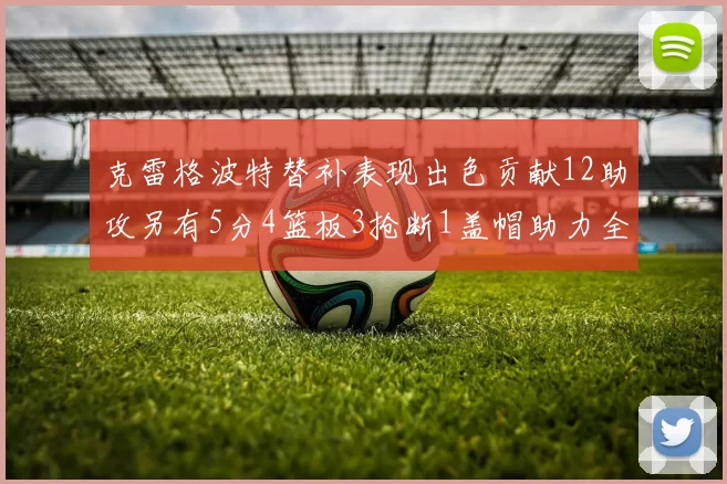 克雷格波特替补表现出色贡献12助攻另有5分4篮板3抢断1盖帽助力全队胜利